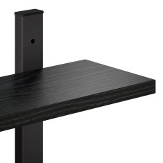Vidaxl Stenska polica Črni hrast 100 x 13,5 x 101 cm Iverna plošča