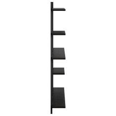 Vidaxl Stenska polica Črni hrast 102 x 13.5 x 102.5 cm Iverna plošča