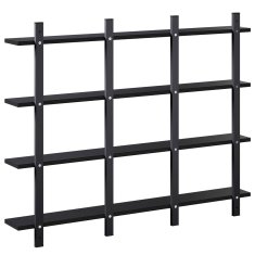 Vidaxl Stenska polica Črni hrast 102 x 13.5 x 80 cm Inženirski les