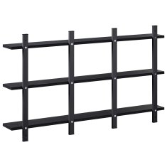 Vidaxl Stenska polica Črni hrast 102 x 13.5 x 58 cm Inženirski les