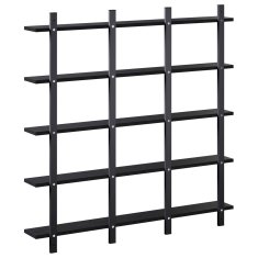 Vidaxl Stenska polica Črni hrast 102 x 13,5 x 102 cm Inženirski les