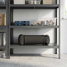 Vidaxl Večnamenska vrv 4 mm 25 m Črna Poliester