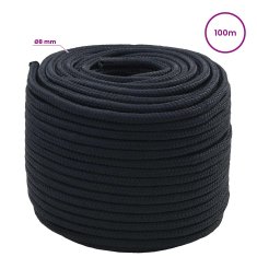 Vidaxl Večnamenska vrv 8 mm 100 m Kraljevo modra Poliester