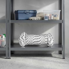 Vidaxl Večnamenska vrv 4 mm 25 m Bela Poliester