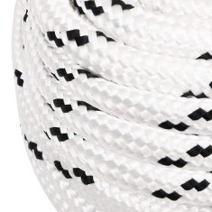 Vidaxl Večnamenska vrv 16 mm 100 m Bela Poliester