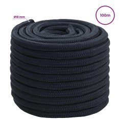 Vidaxl Večnamenska vrv 18 mm 100 m Kraljevo modra Poliester