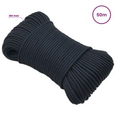 Vidaxl Večnamenska vrv 4 mm 50 m Kraljevo modra Poliester
