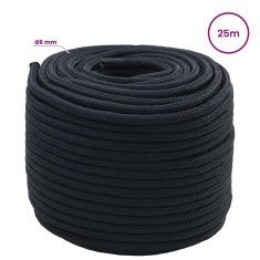 Vidaxl Večnamenska vrv 6 mm 25 m Kraljevo modra Poliester