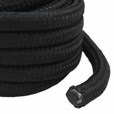 Vidaxl Večnamenska uporabna vrv 50 mm 25 m Črna PP