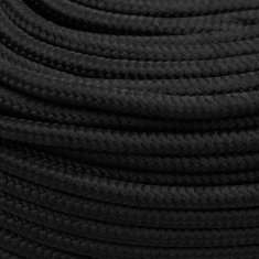 Vidaxl Večnamenska uporabna vrv 8 mm 50 m Črna PP
