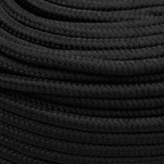 Vidaxl Večnamenska uporabna vrv 8 mm 250 m Črna PP