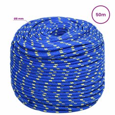 Vidaxl Večnamenska uporabna vrv 8 mm 50 m Modra PP