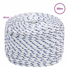 Vidaxl Večnamenska uporabna vrv 8 mm 50 m Bela in modra PP