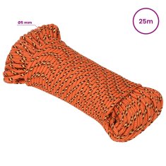 Vidaxl Večnamenska uporabna vrv 5 mm 25 m Oranžna PP