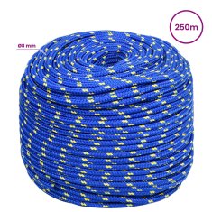 Vidaxl Večnamenska uporabna vrv 8 mm 250 m Modra PP