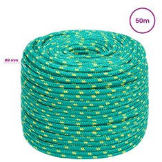 Vidaxl Večnamenska uporabna vrv 8 mm 50 m Zelena PP