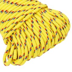 Vidaxl Večnamenska uporabna vrv 5 mm 50 m Rumena PP