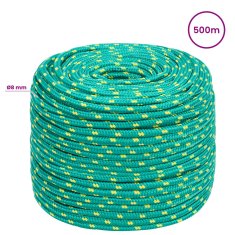 Vidaxl Večnamenska uporabna vrv 8 mm 500 m Zelena PP