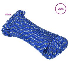 Vidaxl Večnamenska uporabna vrv 5 mm 25 m Modra PP