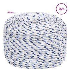 Vidaxl Večnamenska uporabna vrv 8 mm 25 m Bela in modra PP