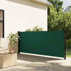 Vidaxl Zložljiva stranska tenda temno zelena 117x300 cm