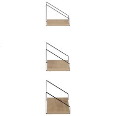 Vidaxl Stenske police 3 kos Artisan hrast 40 x 16 x 15,5 cm