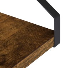 Vidaxl Stenske police 3 kos Dimljen hrast 60 x 16 x 15,5 cm