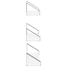 Vidaxl Stenske police 3 kos Bela 60 x 16 x 15,5 cm