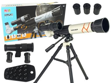 slomart LEAN TOYS Znanstveni teleskop za otroke z držalom za telefon (bel)