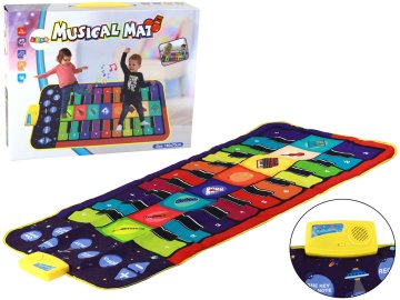 slomart LEAN TOYS Glasbena izobraževalna podloga z motivom klavirja in inštrumenti