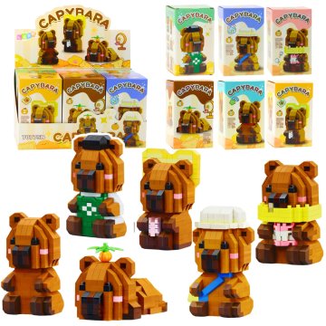 slomart LEAN TOYS Kocke gradbene Kapibara 3D figurica, 204/263 kosov