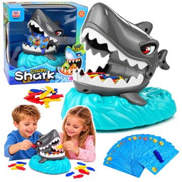 slomart LEAN TOYS "Nori morski pes" - Zabavna igra z ugrizom in kartami