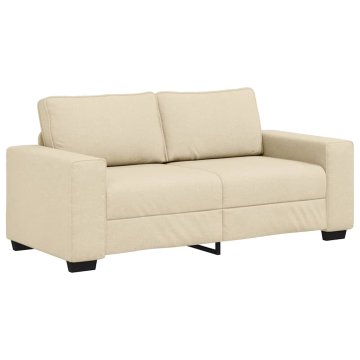 Vidaxl Dvosed kremne barve 180x77x82 cm blago