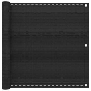 Vidaxl Balkonsko Platno HDPE 90x400 cm Antracitne Barve