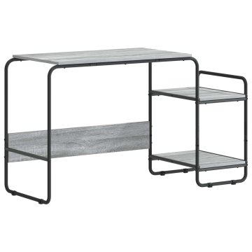 Vidaxl Miza s shrambo Siva Sonoma 131.5 x 50 x 75.5 cm