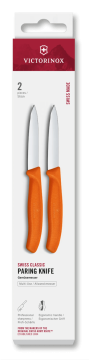 Victorinox Swiss Classic komplet dveh nožev za lupljenje in obrezovanje, 8 cm, oranžna