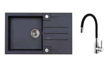 Alveus Komplet Alveus Rock 130 G91 črna + armatura Mintas 91 CHR