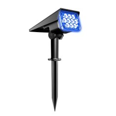 KJB Solarni vrtni reflektor, modra svetloba, IP65