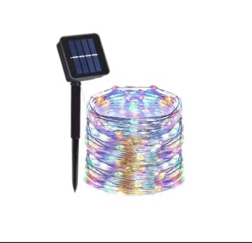 KJB Solarna svetlobna veriga 22 m, 200 LED, večbarvna svetloba, 1 kos