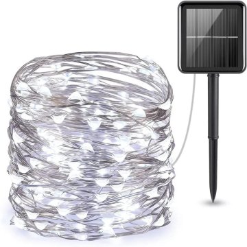 KJB Solarna LED svetlobna veriga 6 m, 50 LED, bela svetloba