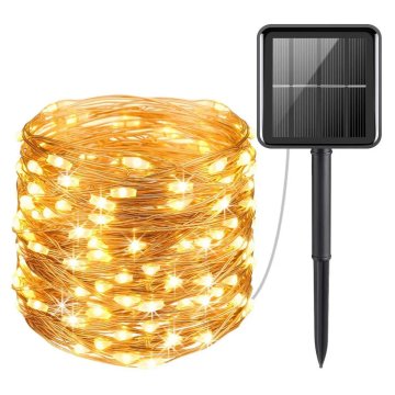 KJB Solarna LED svetlobna veriga 6 m, 50 LED, topla bela svetloba