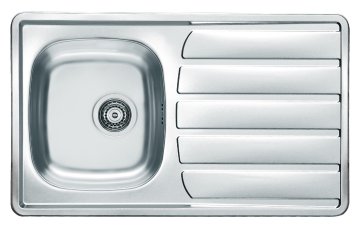 Alveus Pomivalno korito z odcejalnikom iz nerjavečega jekla Alveus Zoom 30 Leinen 860x500 mm
