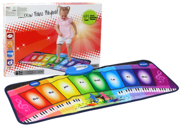 slomart LEAN TOYS Glasbena plesna podloga s klavirom - mavrična