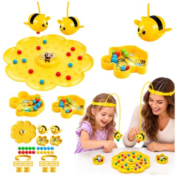 slomart LEAN TOYS Magnetska igra 'Pszczółki' - Lovljenje kroglic