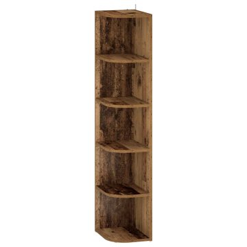 Vidaxl Kotna polica 5 ravni 25 x 31 x 131 cm Inženirski les Star les