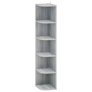 Vidaxl Kotna polica 5 ravni 25 x 31 x 131 cm Inženirski les