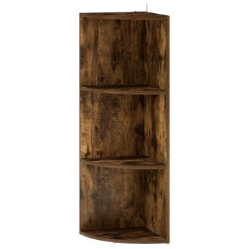Vidaxl Kotna polica 3 ravni 41,5 x 41,5 x 107,5 cm Inženirski les