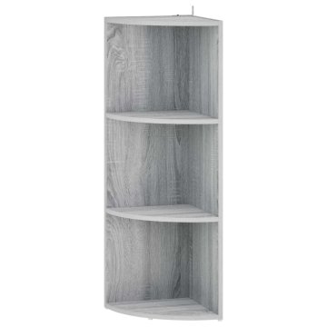 Vidaxl Kotna polica 3 ravni 41,5 x 41,5 x 107,5 cm Inženirski les