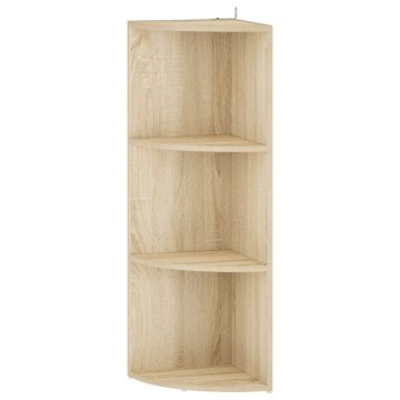Vidaxl Kotna polica 3 ravni 41,5 x 41,5 x 107,5 cm Inženirski les