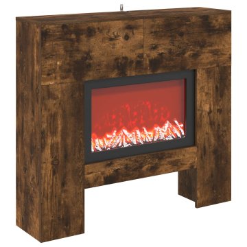 Vidaxl Električni kamin Dimljen hrast 100 x 24,5 x 90 cm